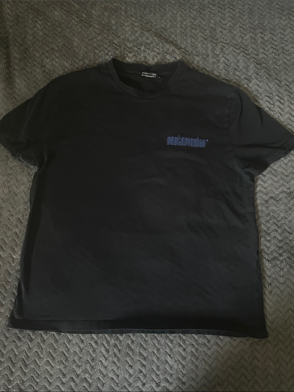 ASOS Black Short Sleeve Crewneck Tee with Subtle Chest Logo